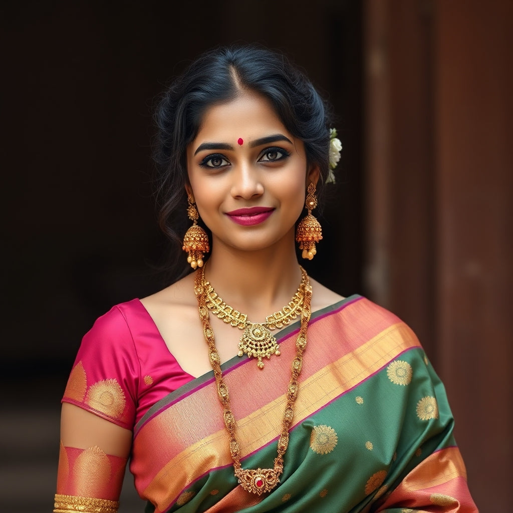 Affordable handloom sarees under ₹2000 – front view