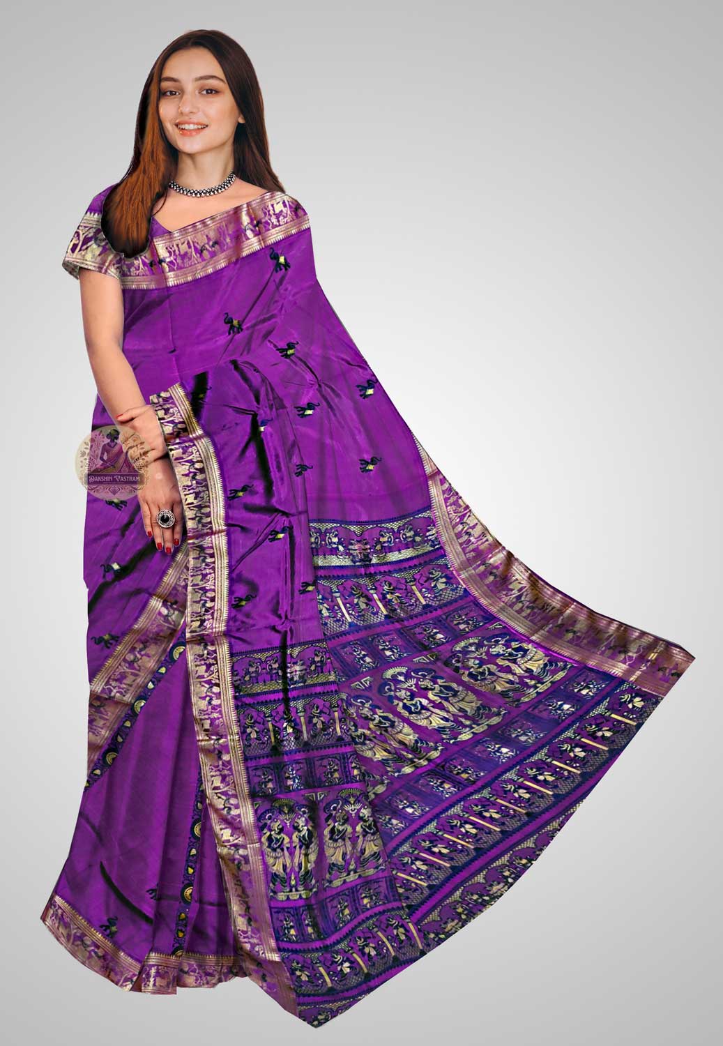Handloom Baluchari silk saree with intricate craftsmanship and design