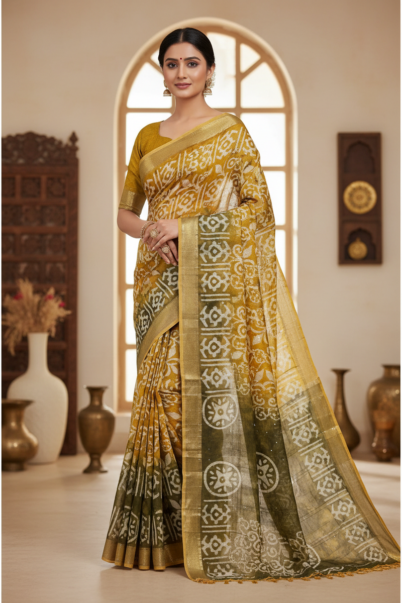 Elegant Dola Cotton Saree with organic cotton fabric and graceful drape, ideal for casual and formal occasions. Eco-friendly and stylish for a timeless look.