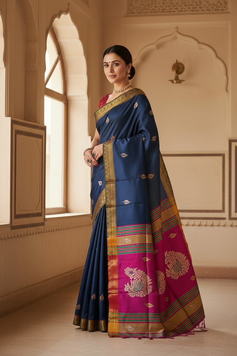 Buy Pure Silk Saree online – Pure Silk Saree front view
