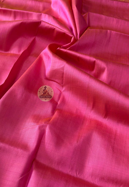 Close-up of handwoven sun wheel pattern with zari radial petal detail on Bishnupur Katan Silk Saree border