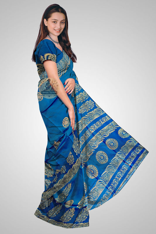 Shop Katan Silk Saree UK – Side angle of Bengal weave