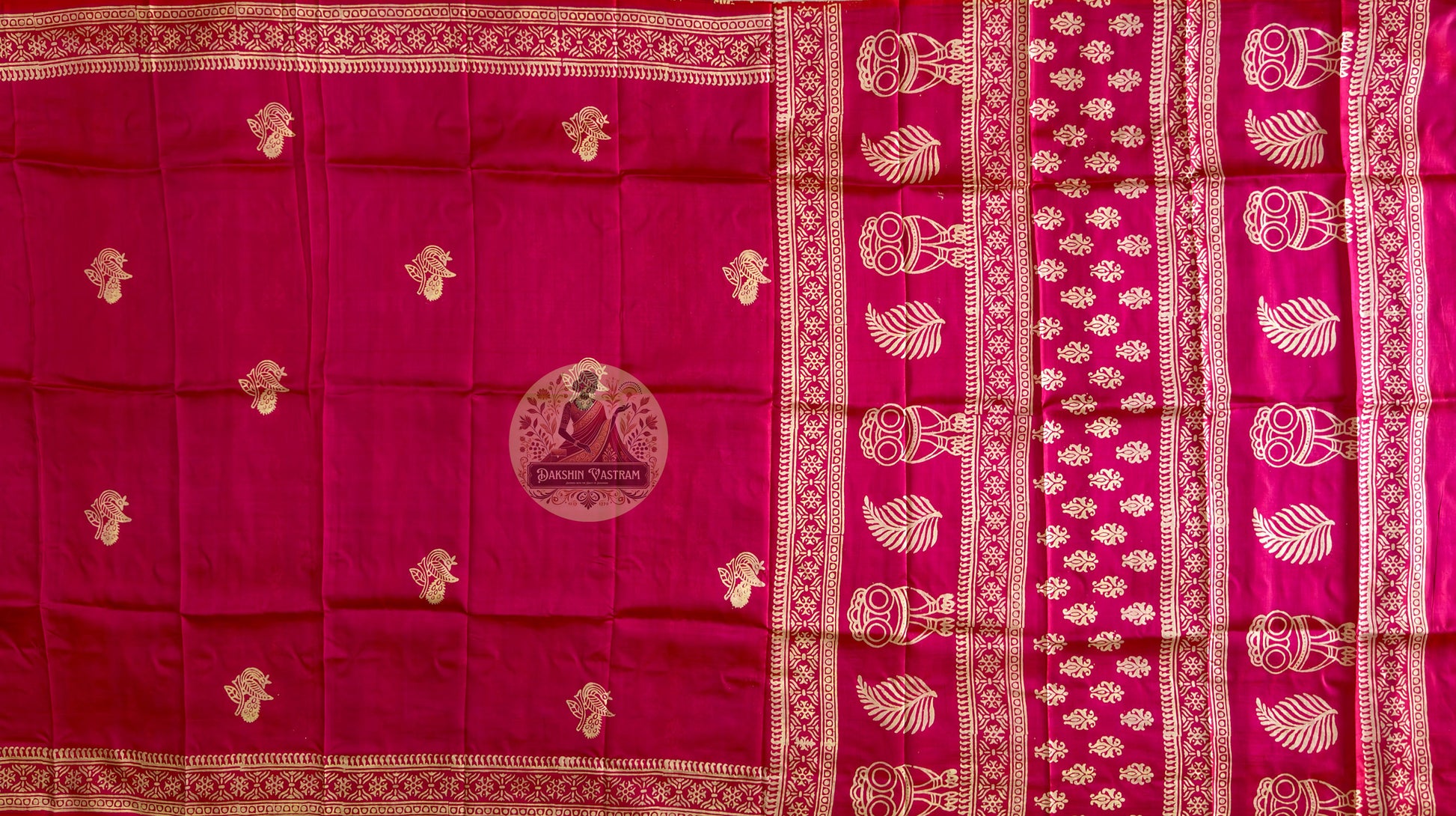 Buy Authentic Bishnupuri Silk Saree online – Pallu print and craftsmanship view