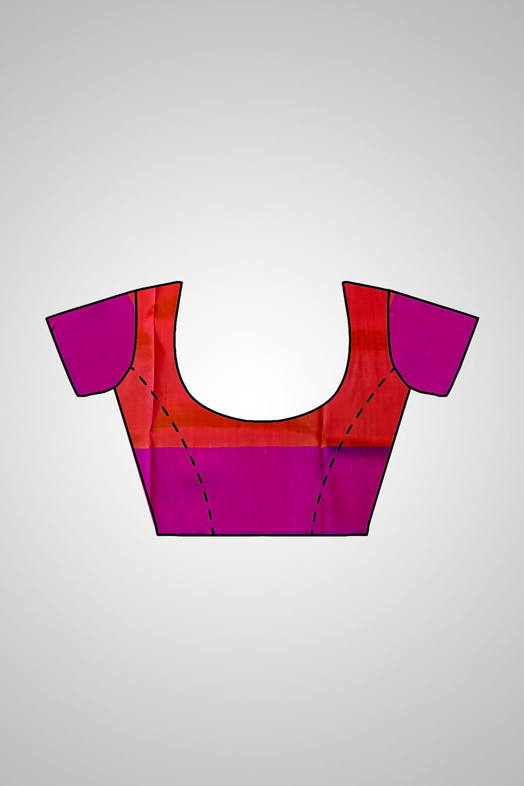 Buy Indian Handloom Saree online – Saree and blouse combination view