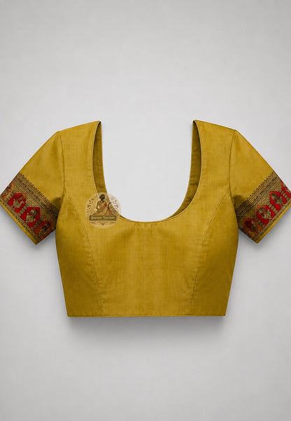 Matching blouse piece included with Bishnupur Katan Silk Saree, handloom bridal Bengal West Bengal
