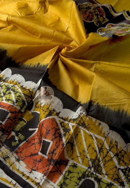 Close-up of Bishnupur silk saree with handwoven geometric and floral motifs, Bengal visual tradition, Katan silk weave