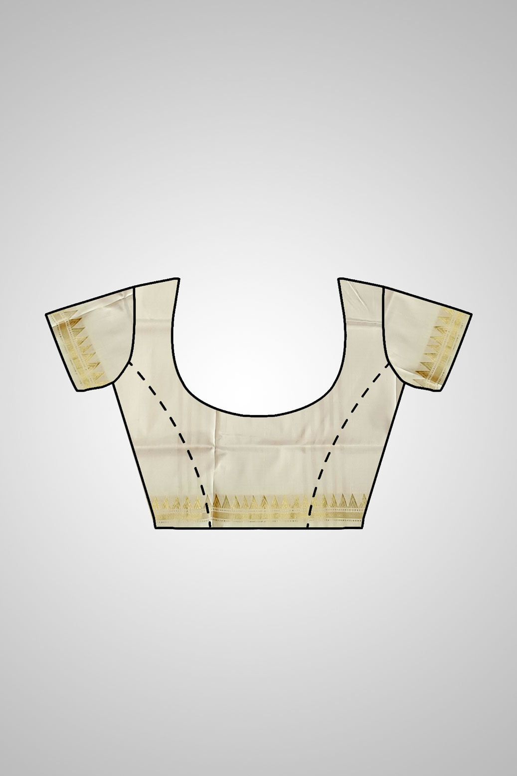 Buy Indian Silk Zari Saree – Blouse and saree ensemble display