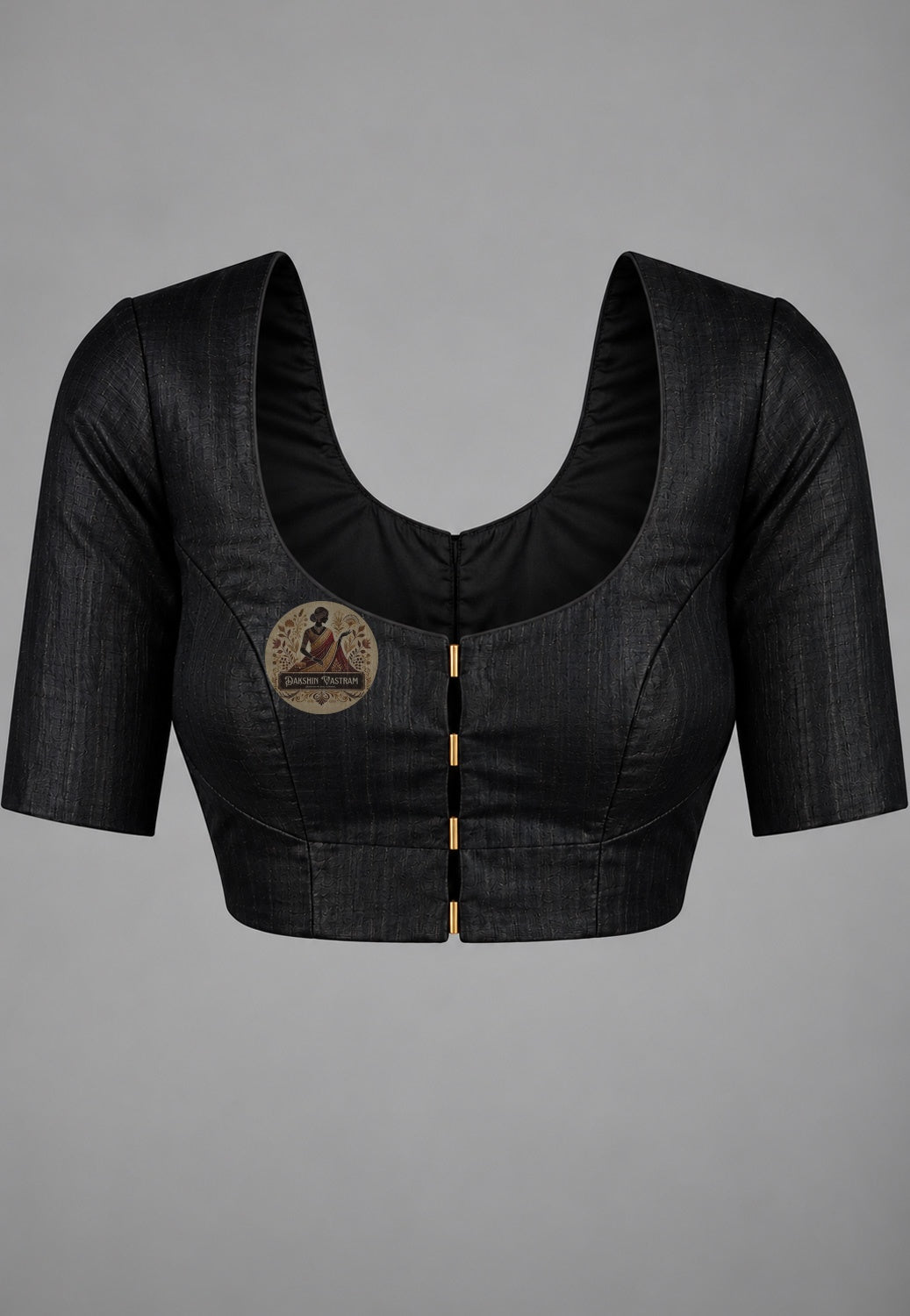 Matching blouse piece included with Ghicha Tussar pure silk trousseau handloom saree, pre-woven in the same naturally textured Tussar silk fabric from West Bengal