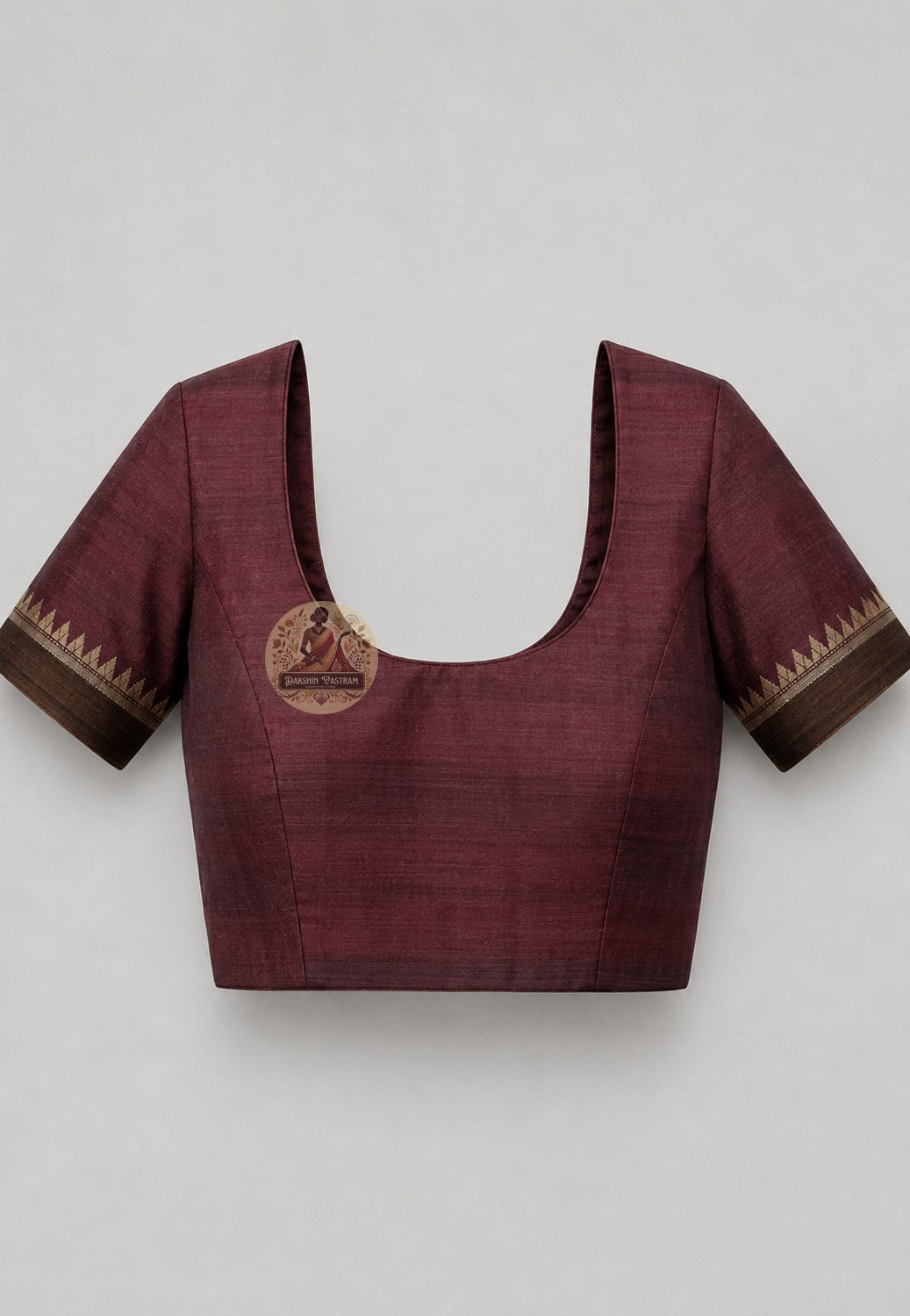 Matching blouse piece included with Bishnupur Katan Silk Saree, handloom West Bengal