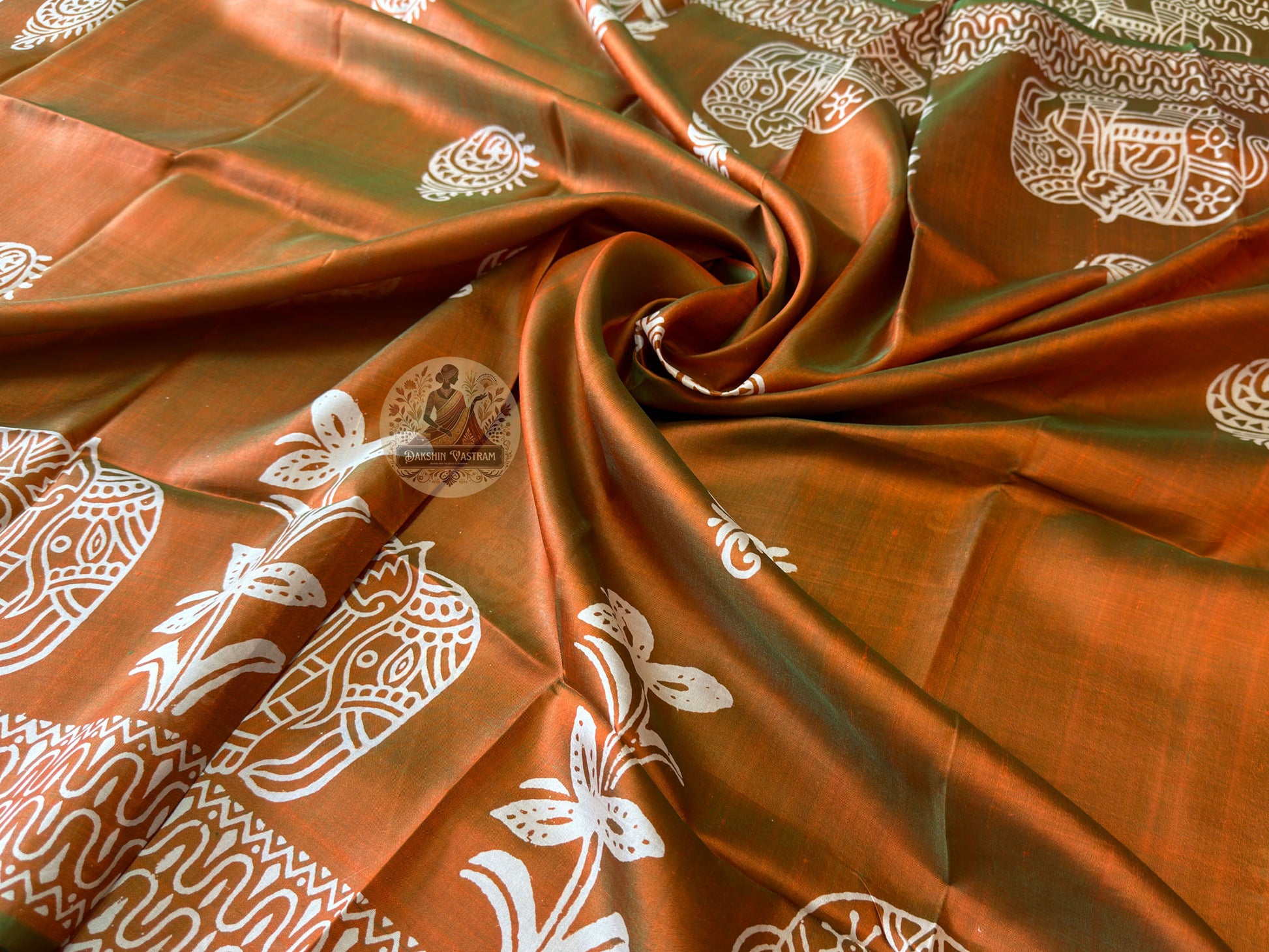 Shop Pure Silk Saree – Close-up texture of Mulberry Katan weave