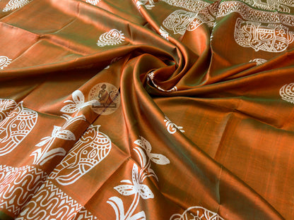 Shop Pure Silk Saree – Close-up texture of Mulberry Katan weave