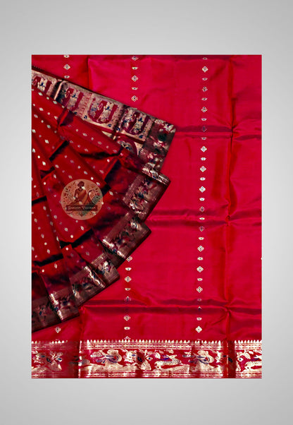 Full saree view emphasizing the opulent design and luxurious feel