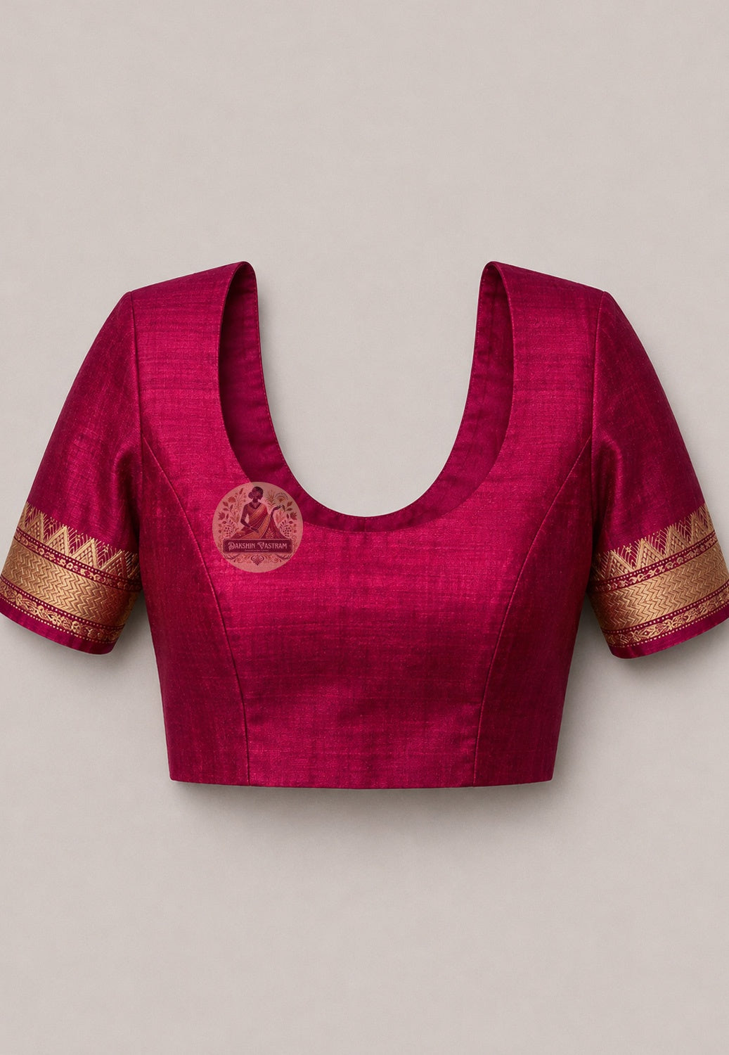Matching blouse piece included with Bishnupur Katan Silk Saree handloom Navami Puja 2026 collection Bengal