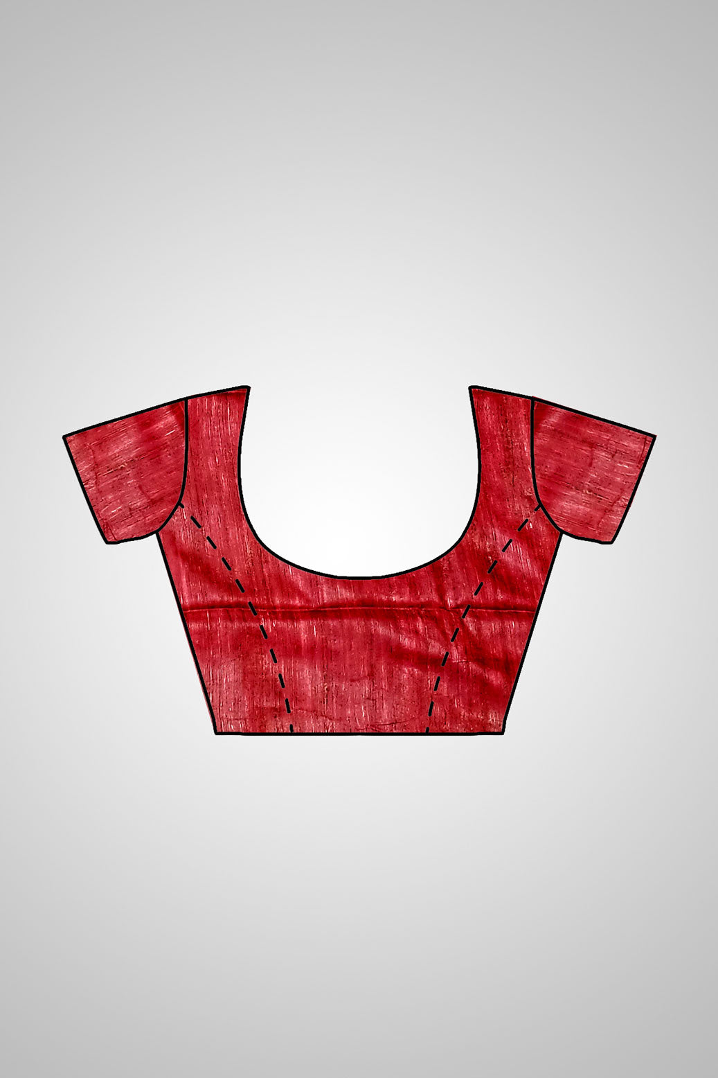 Buy Handwoven Tussar Saree – Complete view with blouse pairing