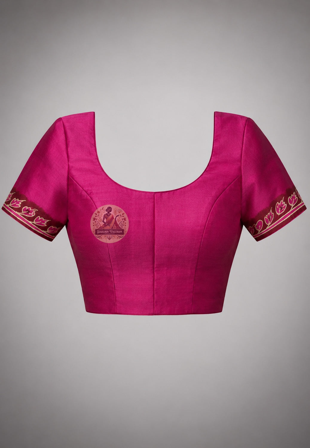 Blouse piece of Bishnupur Katan silk saree with handwoven Bengal border detailing, heirloom silk, festive occasion