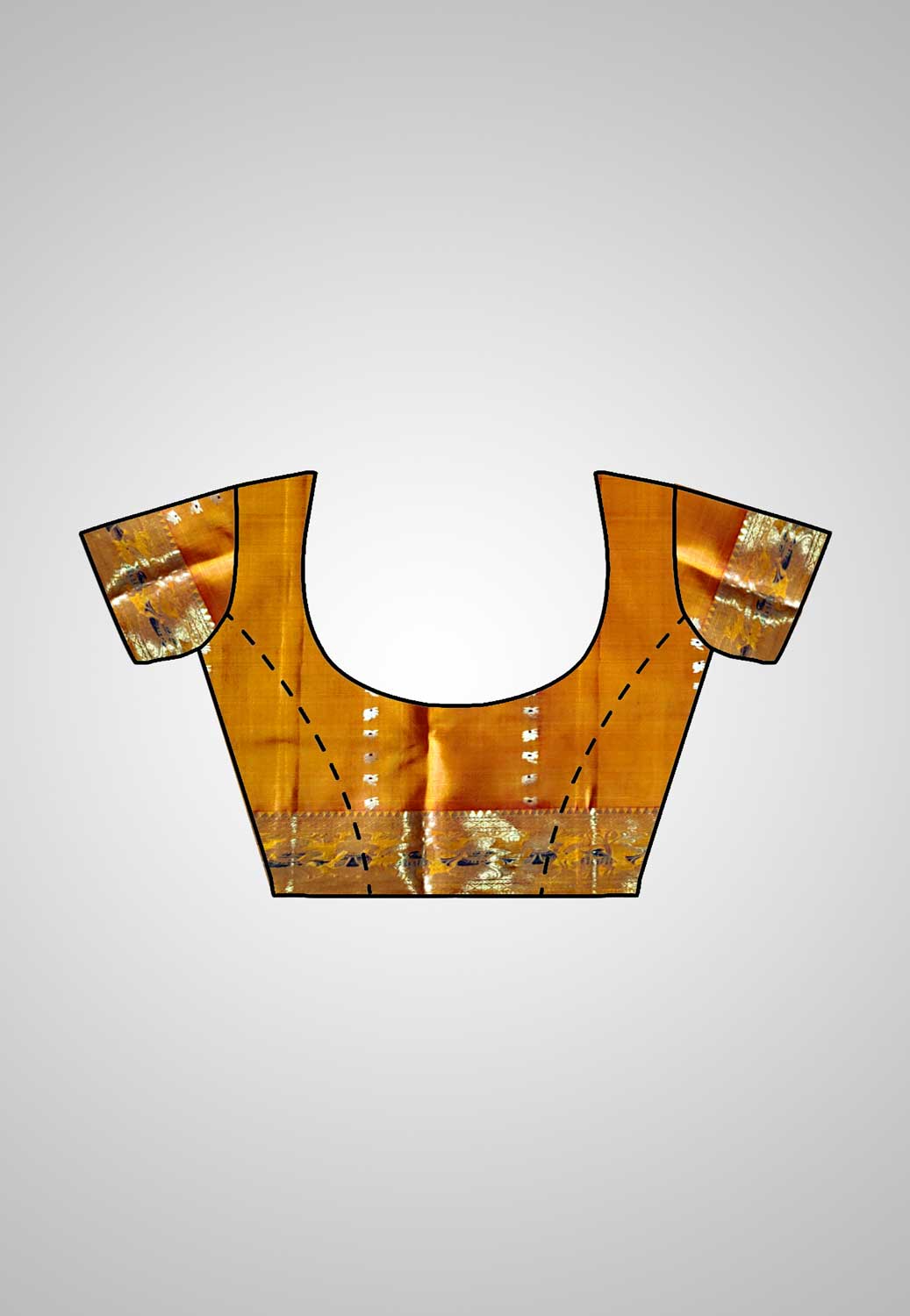 Buy Handloom Swarnachari Silk Saree online – blouse view