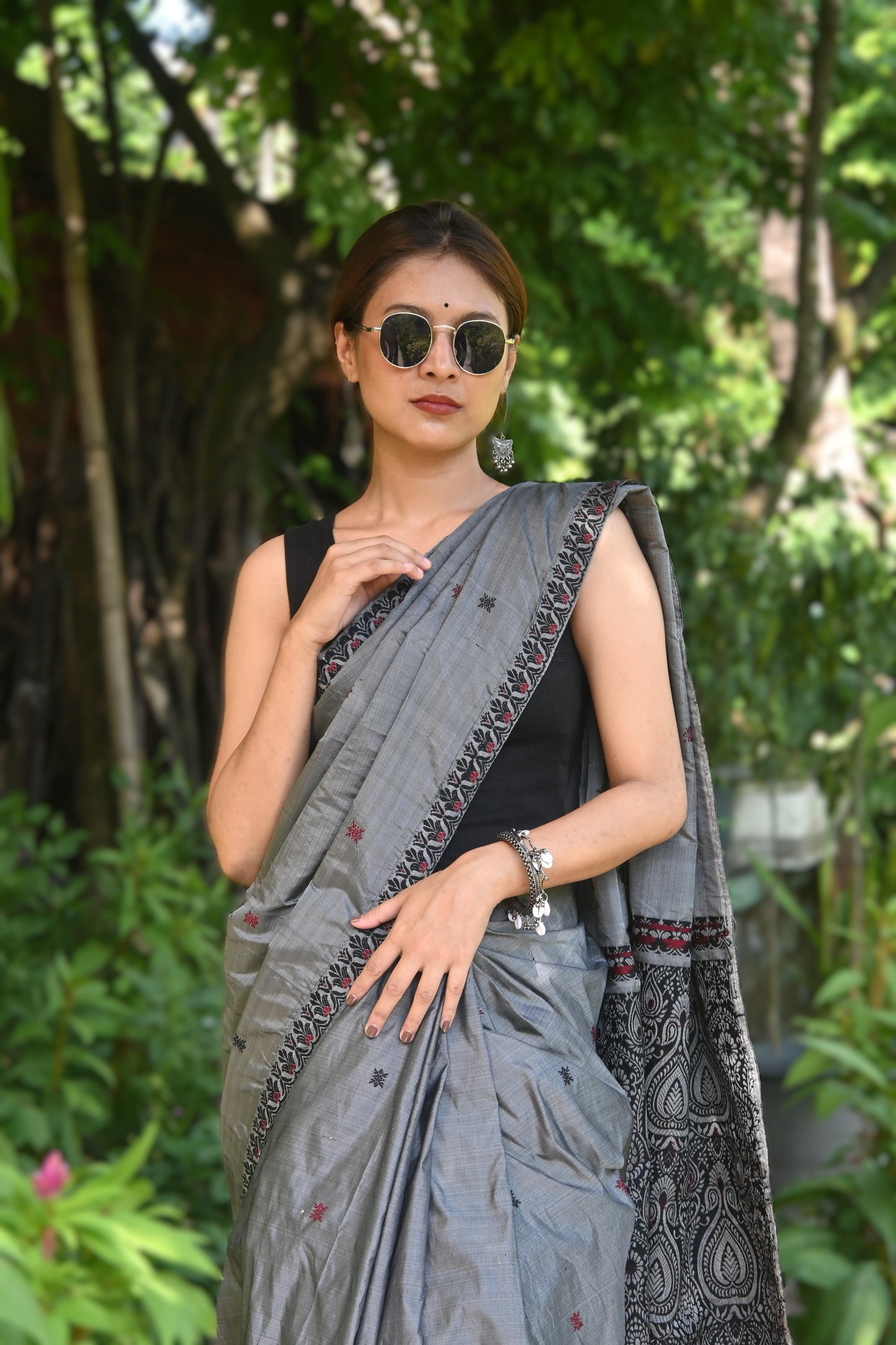 Buy Assam Silk Saree online – Front view highlighting elegant texture