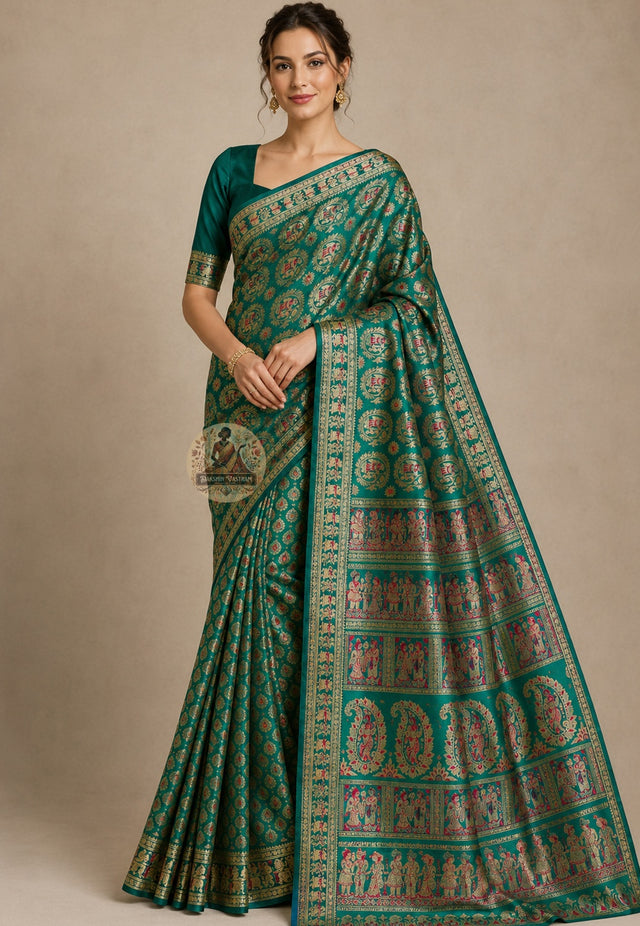 Swarnachari Silk Saree | Bengal Handloom Zari Memory