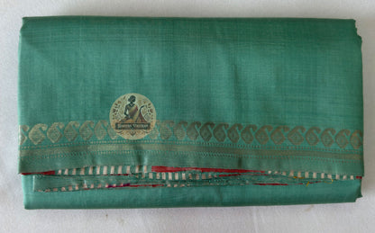 Indian woman in Bishnupur Katan Silk Saree styled with gold jewelry for a Diwali celebration or Indian wedding reception in New Jersey or California