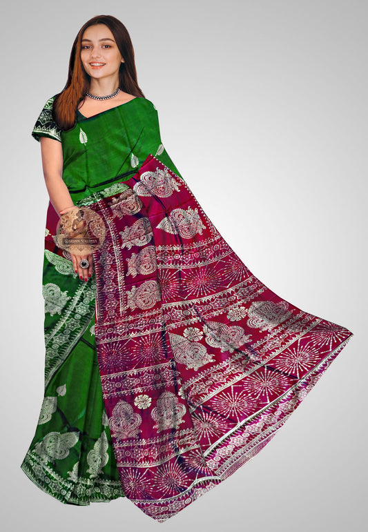 Buy Bishnupuri Katan Silk Saree online – Bishnupuri Katan Silk front view