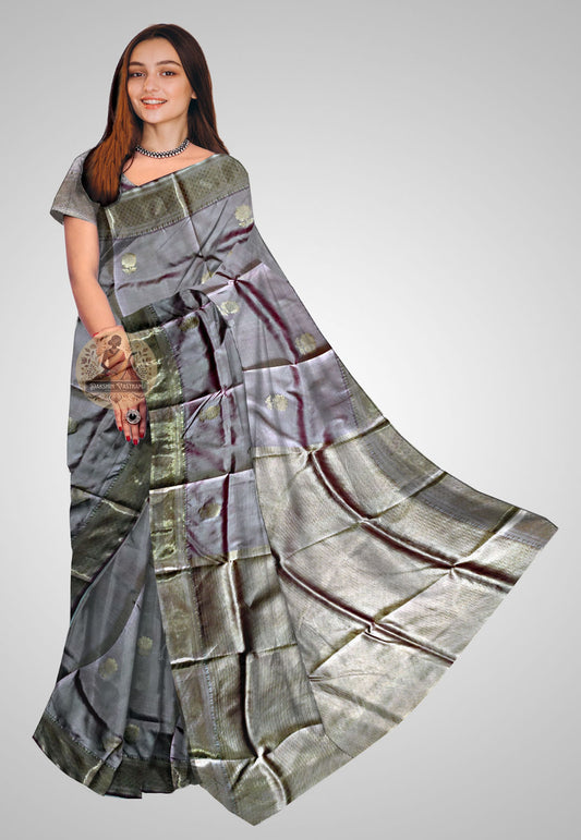 Buy Handloom Swarnachari Pure Silk Saree online – front view