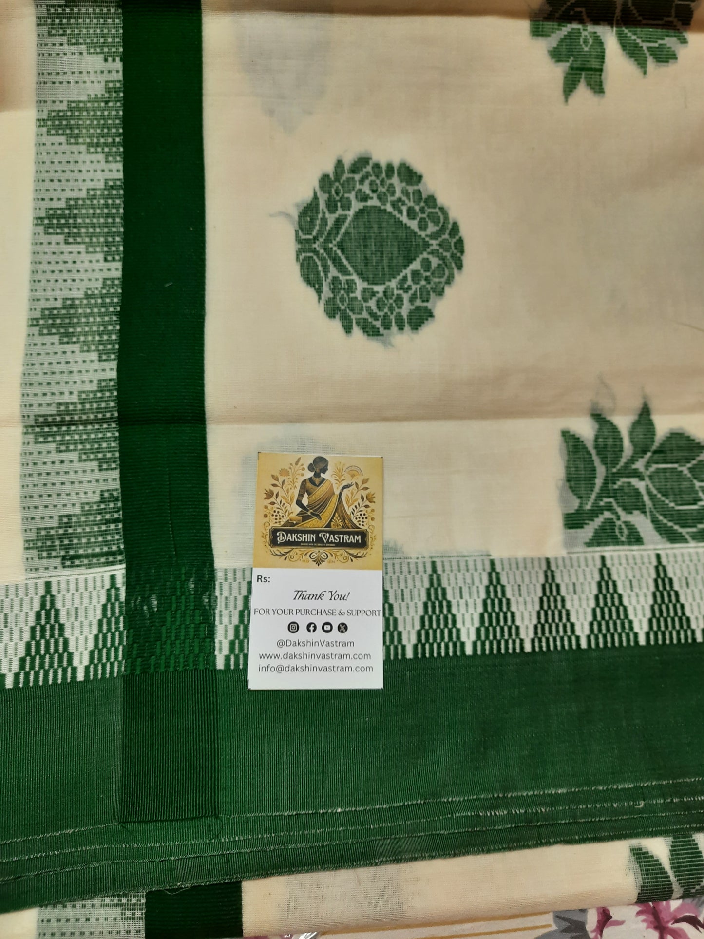 Kasavu Saree |  Handcrafted from handloom organic cotton