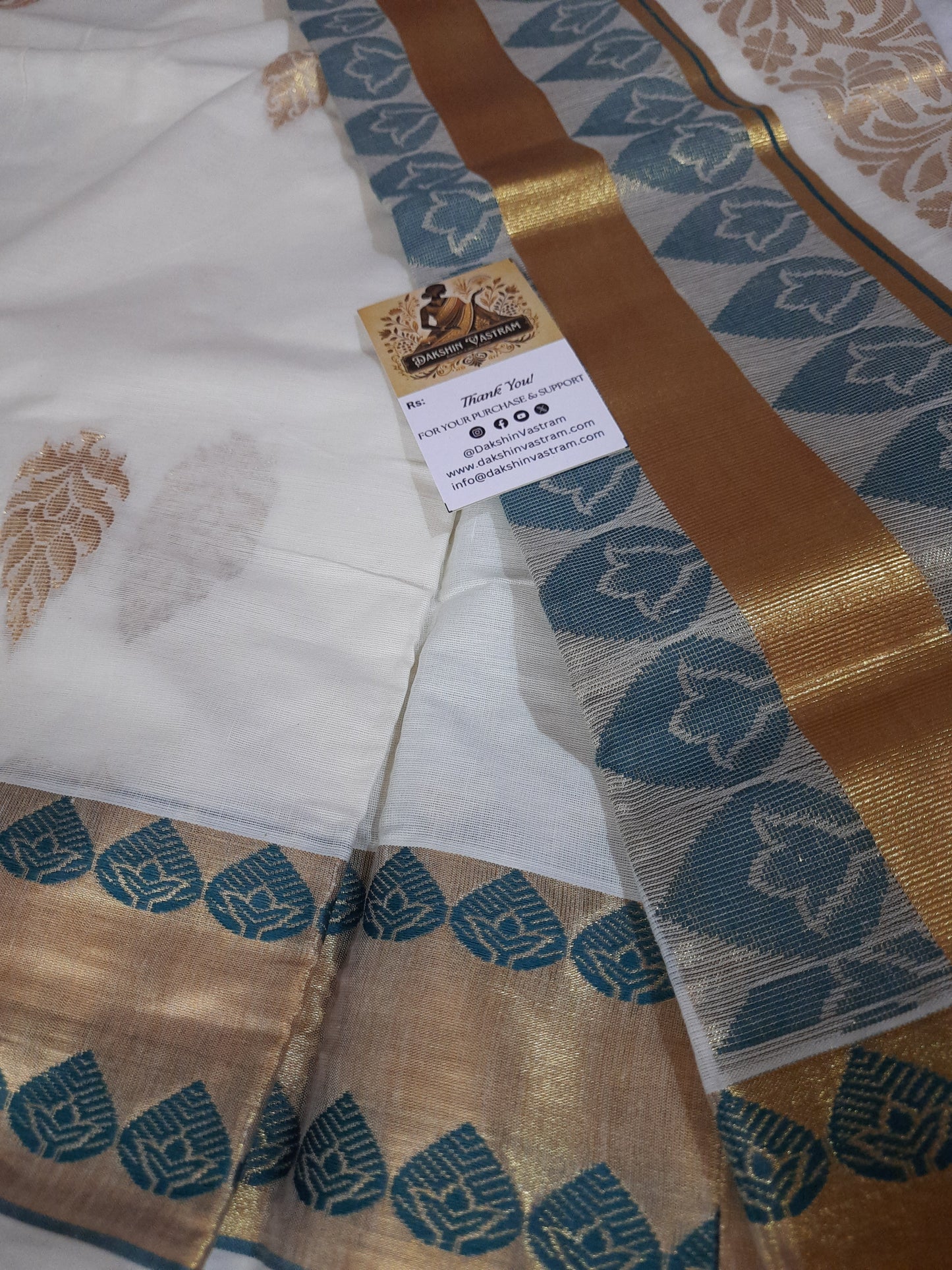 Kasavu Saree | Made from 100% organic pure cotton