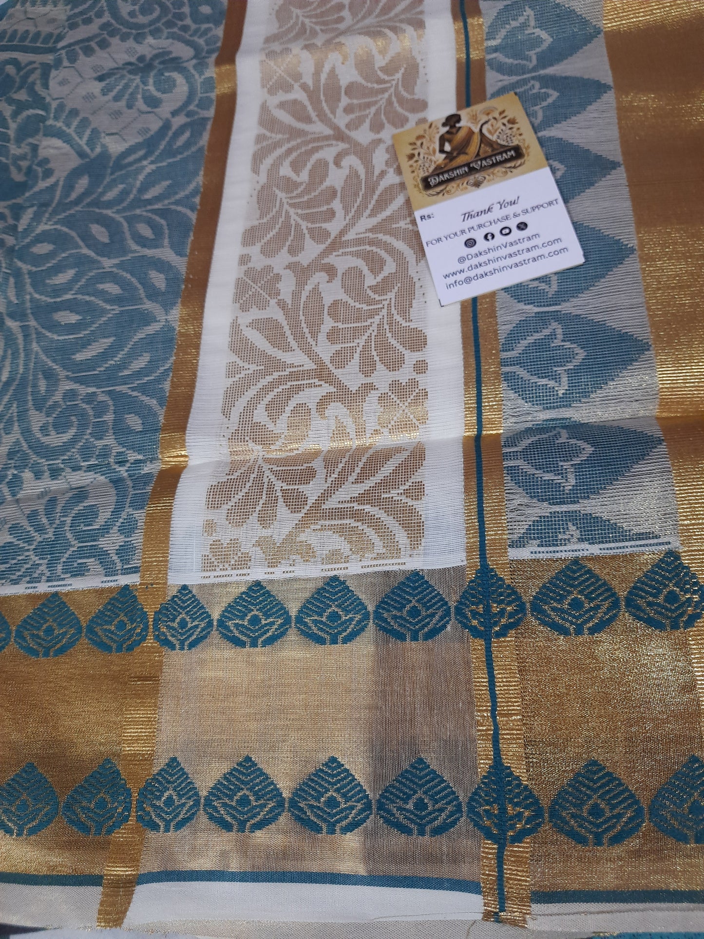 Kasavu Saree | Made from 100% organic pure cotton