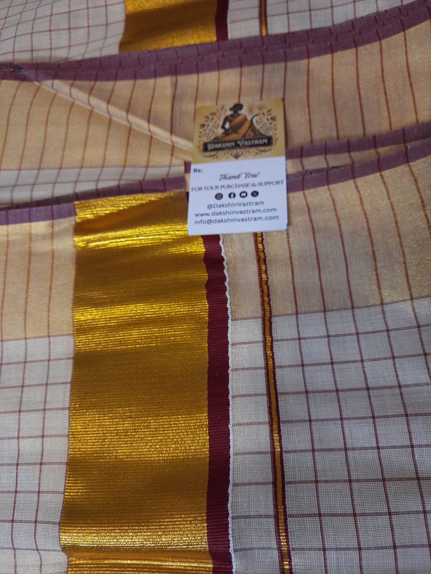 Tissue Colour Checked Saree | Expertly crafted from lightweight tissue fabric