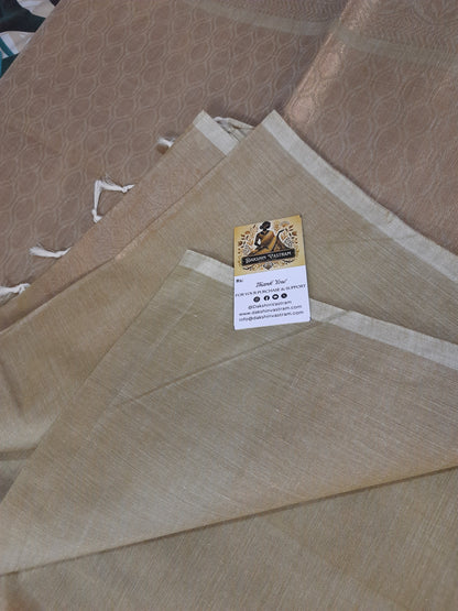 Handloom Copper Zari | Handloom Copper Zari is made from organic cotton and crafted with traditional handloom techniques