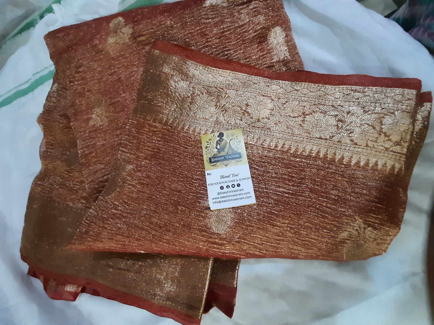 Tissue Banarasi Saree | Crafted with the finest tissue banarasi silk