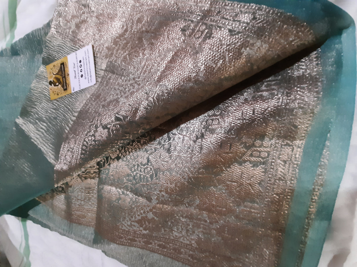 Tissue Banarasi Saree | This Tissue Banarasi Saree is made from luxurious organic silk