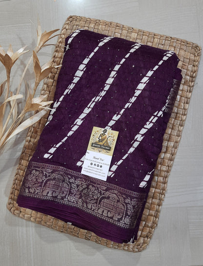 Sequins Silk Saree | This Sequins Silk Saree is crafted from organic cotton