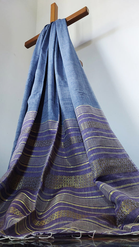Buy Neerangi Saree online – Neerangi Blue Violet Saree front view