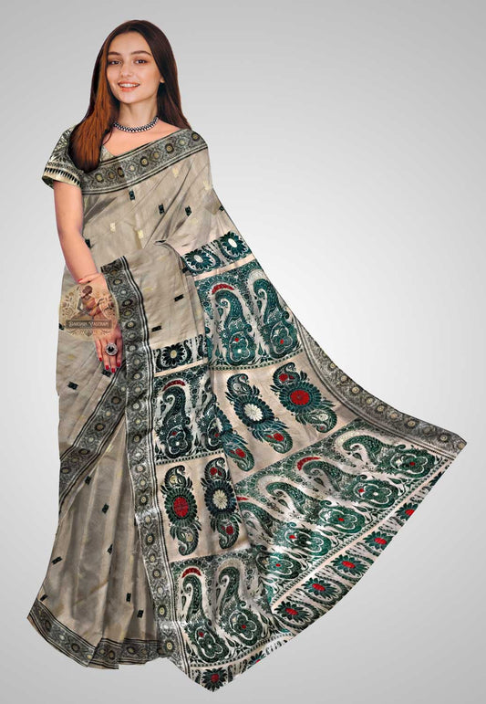 Buy Ghicha Tussar Saree online – Ghicha Tussar Saree front view
