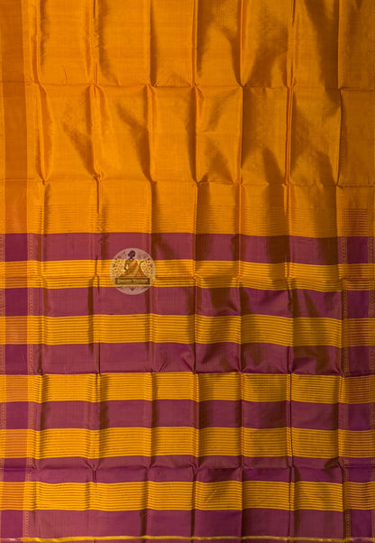 Close-up of pure Katan silk weave texture on Bishnupur handloom saree from West Bengal