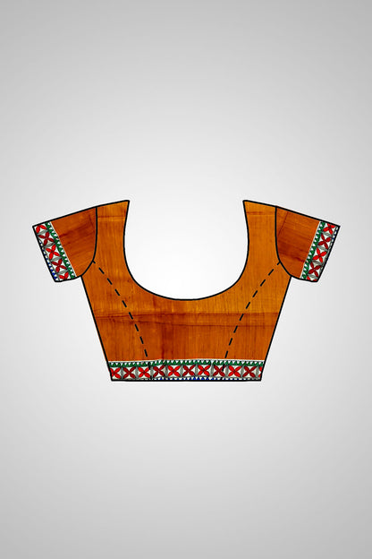 Shop Pure Tussar Silk Saree – Saree and blouse set overview