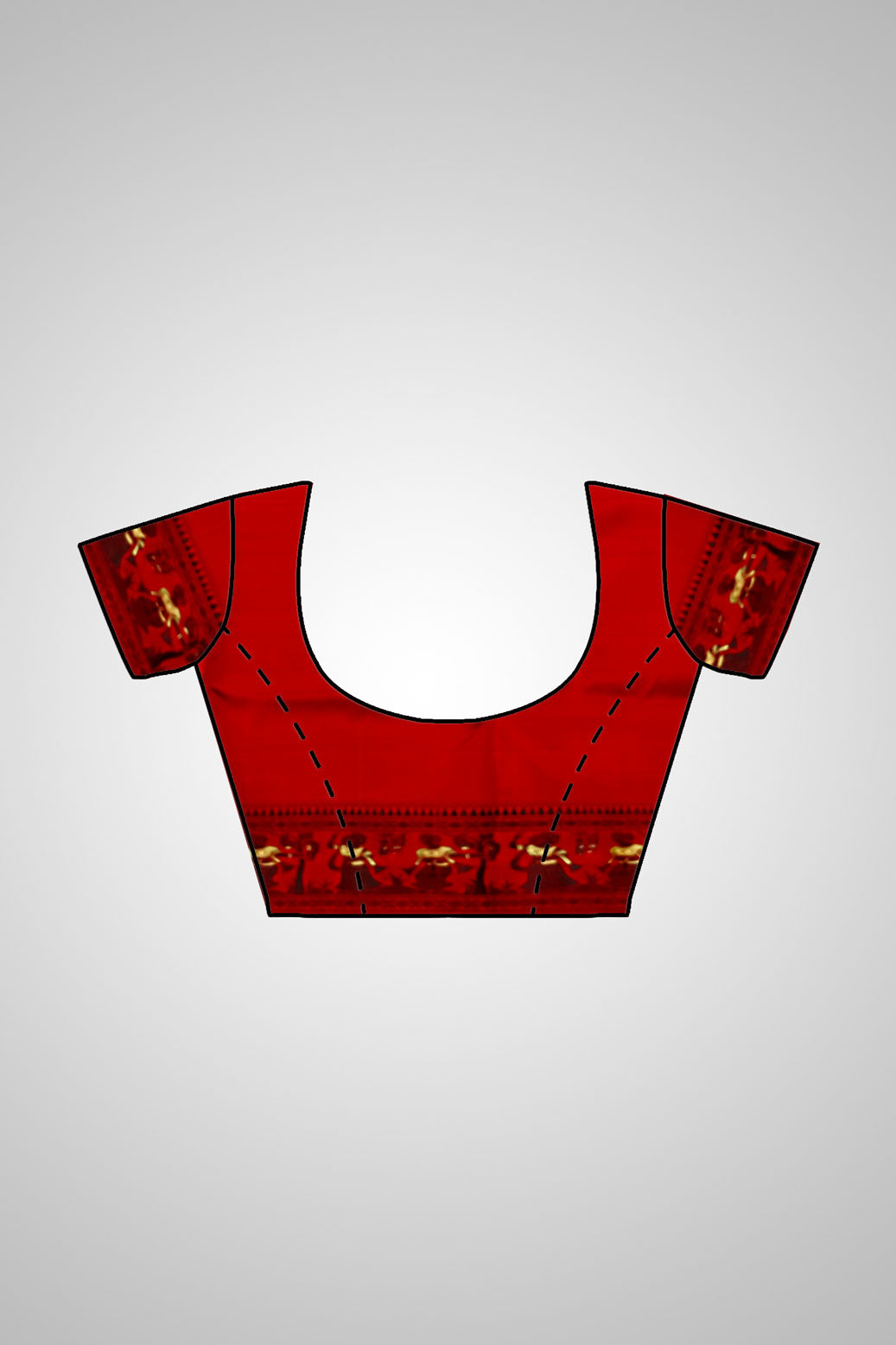 Buy Baluchari Saree online – Saree with matching blouse design view