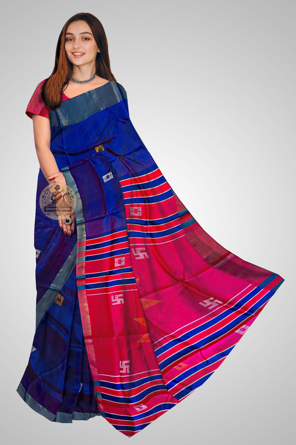 Buy Pure Silk Kalakshetra Saree online – Traditional silk saree front view