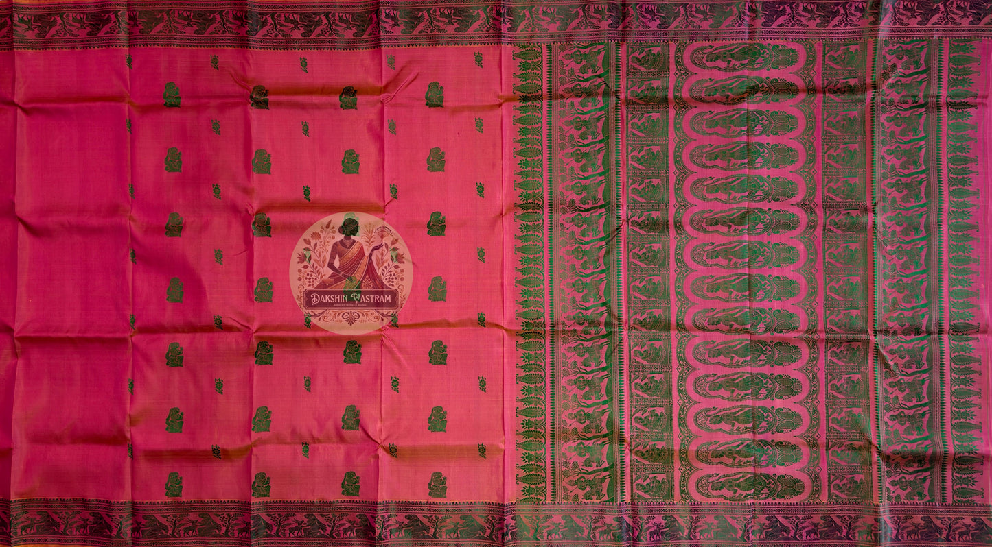 Baluchari Pure Silk Saree in classic Bengal weave – bridal and festive wear, pan-India delivery