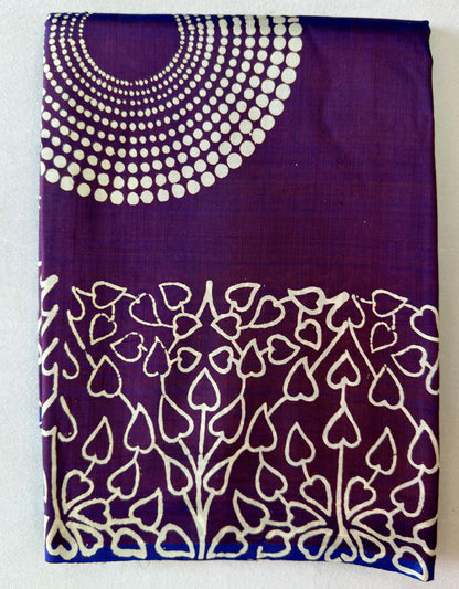 Shop Bishnupur Mulberry Saree online – Full saree laid flat display