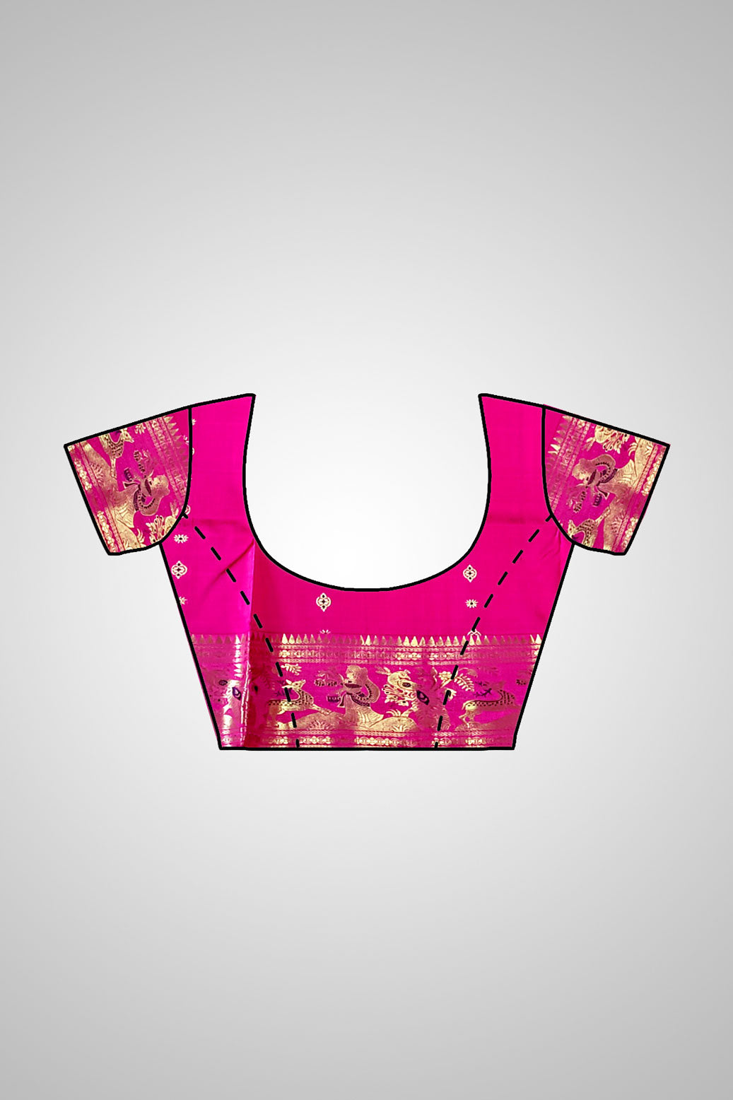 Shop Swarnachari Saree – Blouse piece paired with silk saree