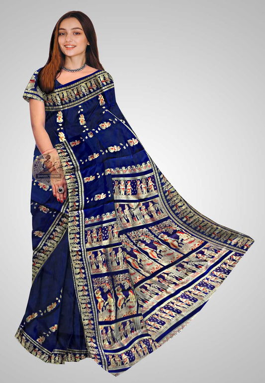 Buy Baluchari Silk Saree online – Baluchari Handloom Saree front view