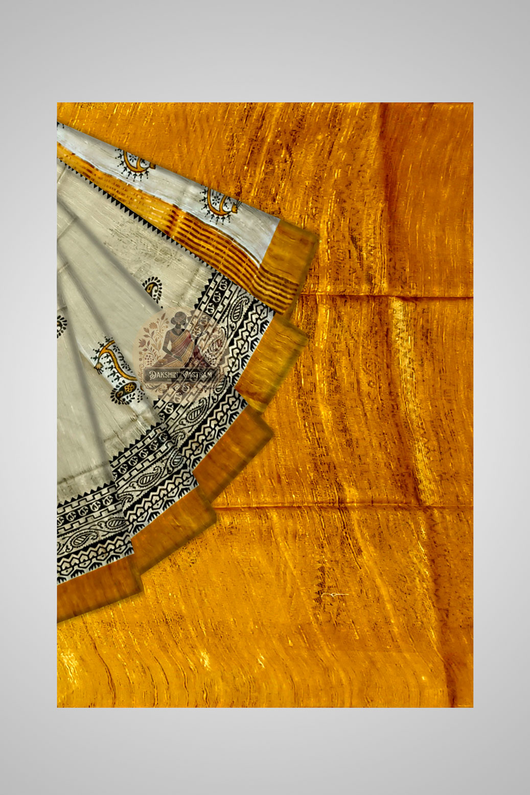 Order Tussar Saree for festivals – Close-up of saree texture