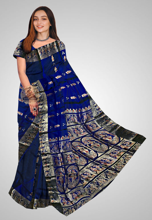 Saree front side view with intricate design and luxurious fabric