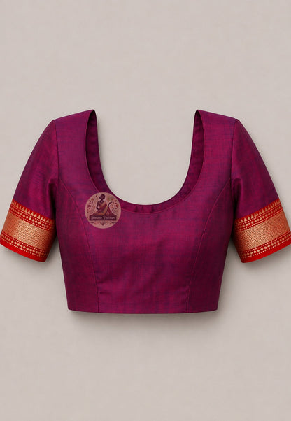Matching blouse piece included with Bishnupur Katan Silk Saree handloom sisters gift Bengal West Bengal