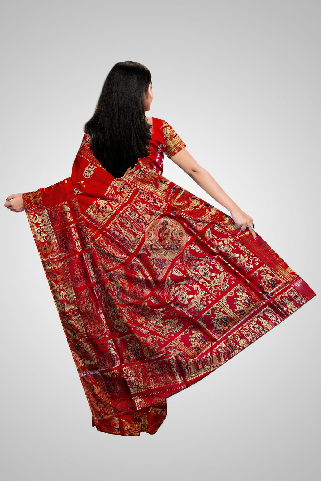 Buy Swarnachari Silk Saree – Rear pallu design with intricate artwork