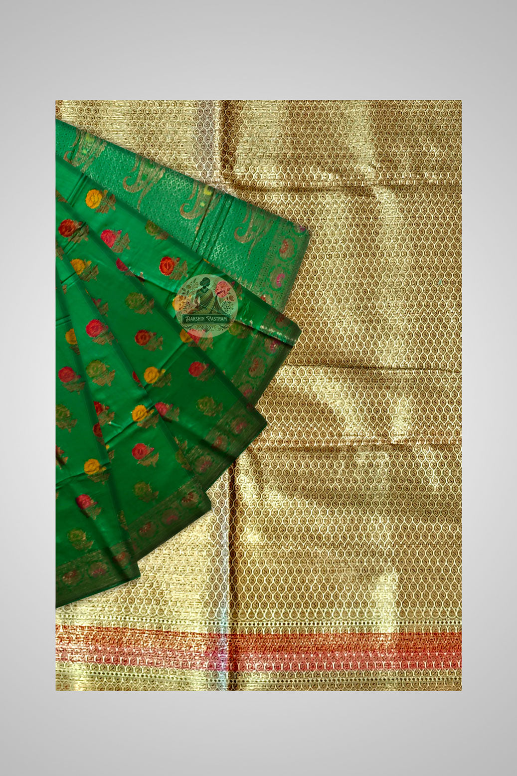 Order Assam Muga Saree – View of intricate border craftsmanship