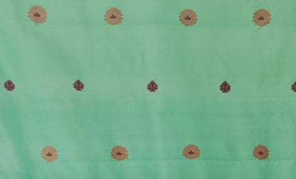 Buy Mulberry Assam Silk Saree – Rear angle with elegant drape