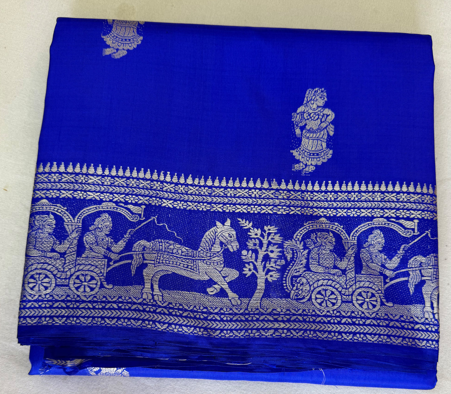 Buy Baluchari Silk Saree online – Traditional mythological front view